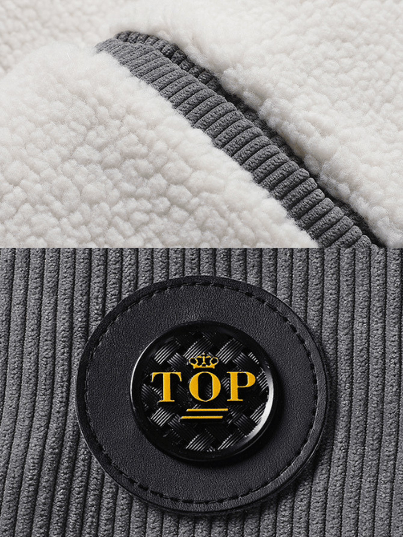 Cord-Sherpa-gefütterter dicker Thermo-Freizeitmantel