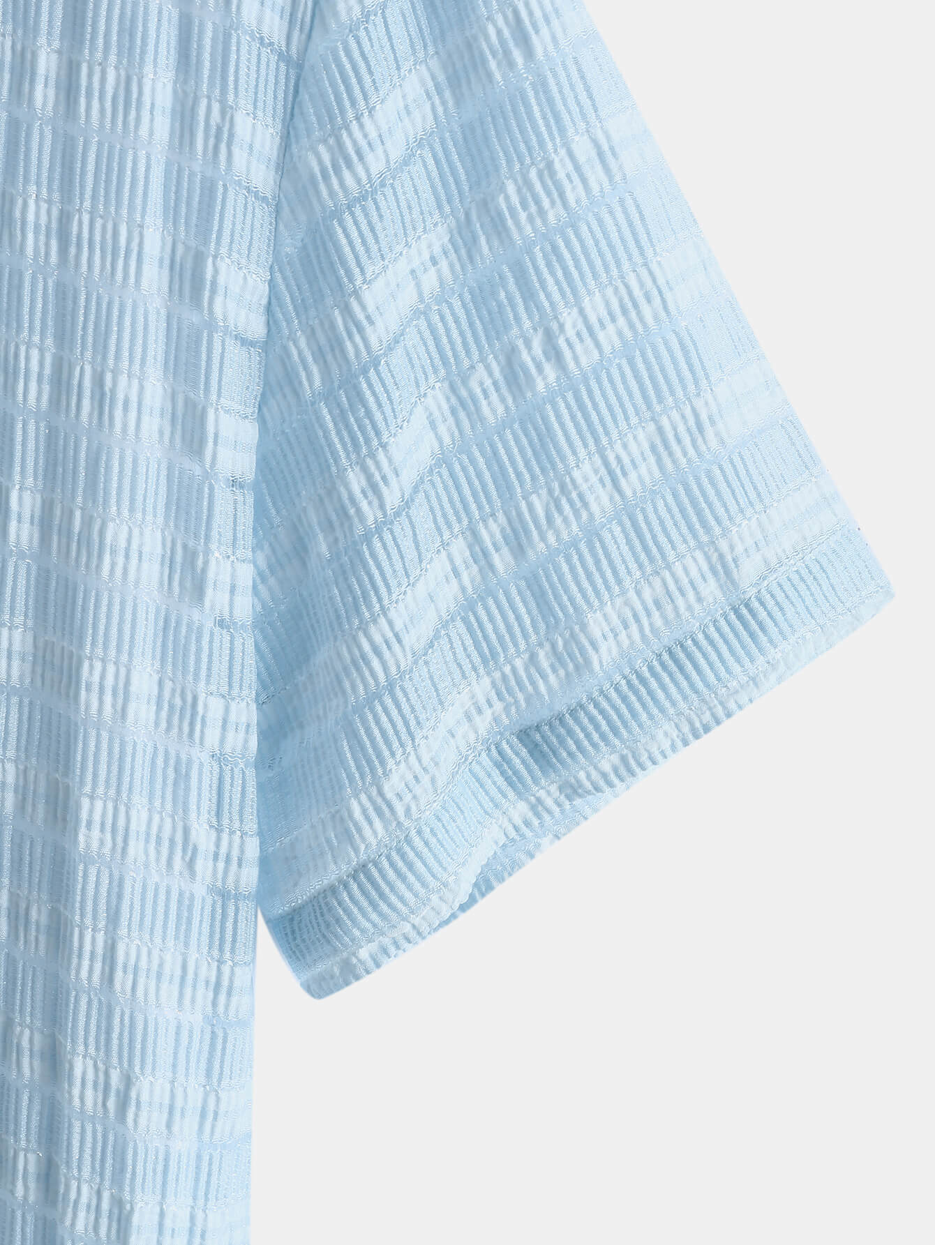 OTTAVIANO Mavi Kısa Kollu Kazak Gömlek