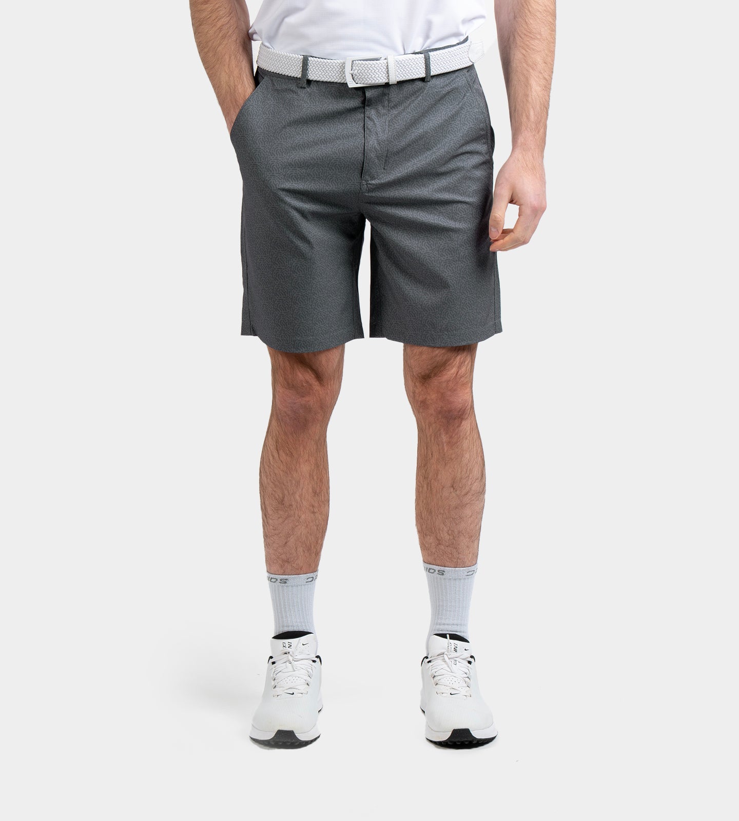 HERITAGE ABSTRACT SHORTS - CHARCOAL