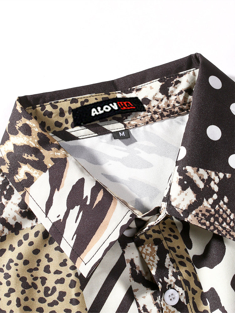 VARENO Leopar Gömlek