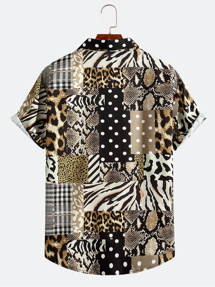 VARENO Leopar Gömlek