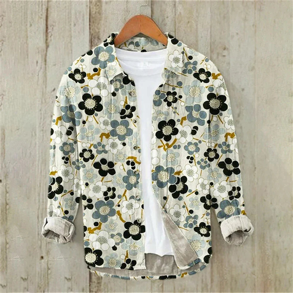 VARENO Japanese Retro Gömlek