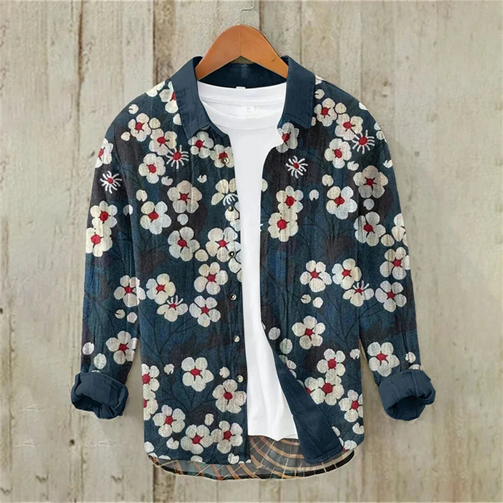 VARENO Japanese Retro Gömlek