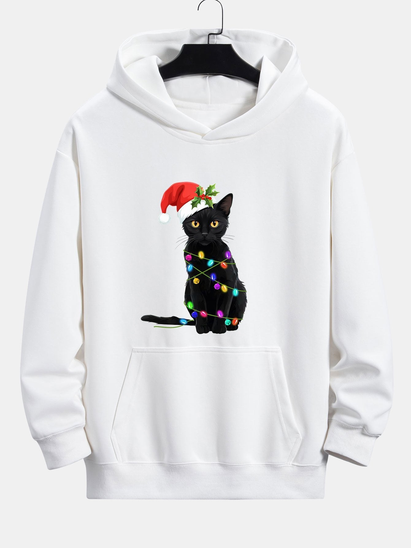 OTTAVIANO Christmas Lights Cat Hoodie