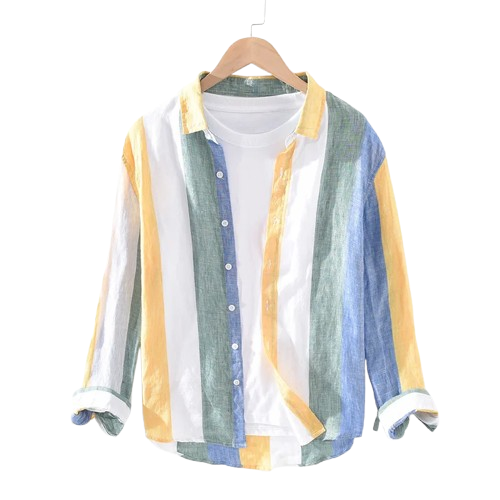 OTTAVIANO Çizgili Pamuklu Gömlek