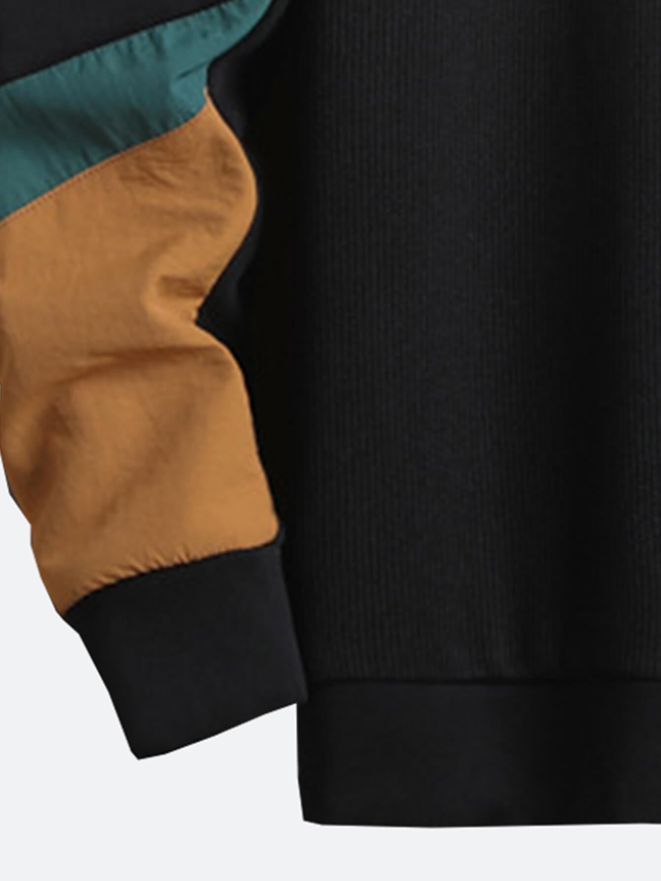 Men OTTAVIANO Neck Cotton Patchwork Sweatshirt