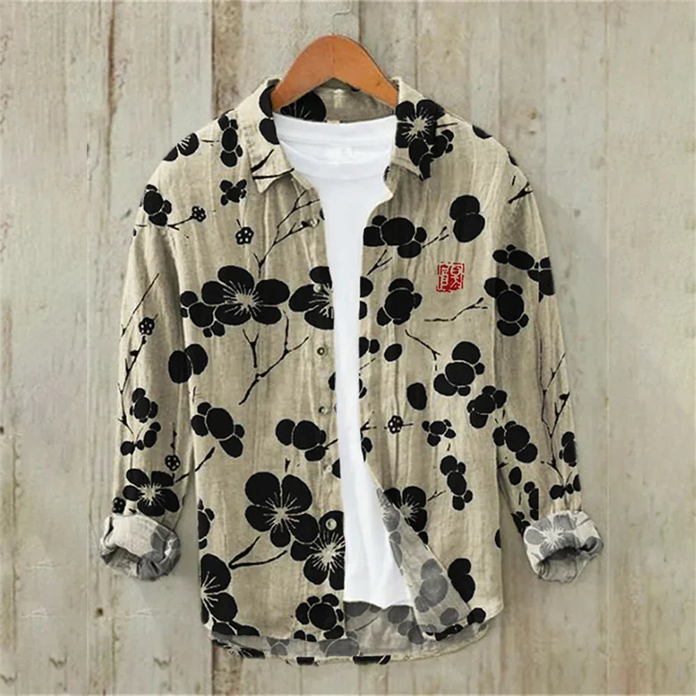 OTTAVIANO Japanese Retro Gömlek