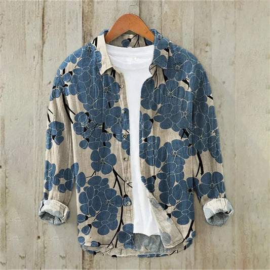 VARENO Japanese Retro Gömlek