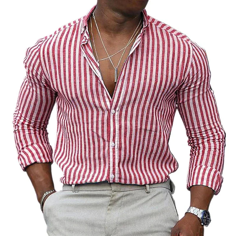 OTTAVIANO Dik Çizgili Pamuk Gömlek