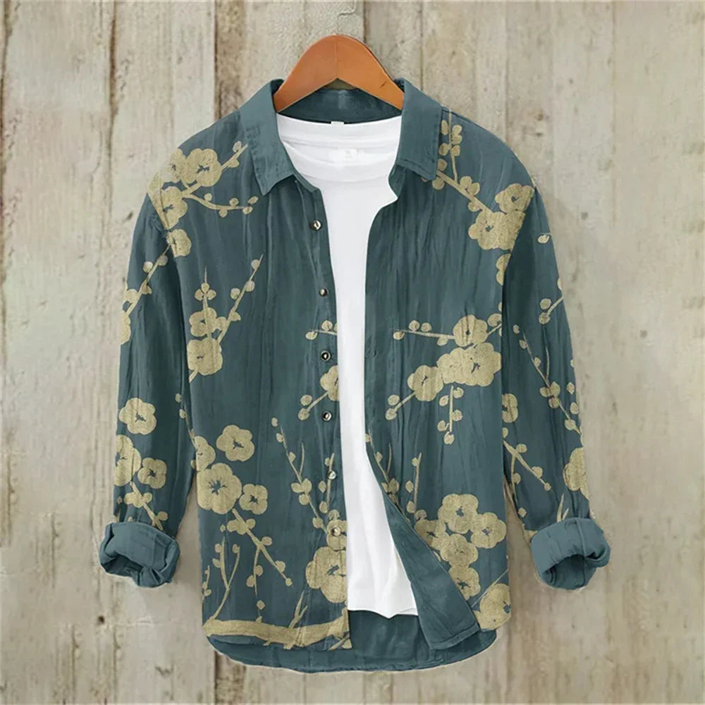 VARENO Japanese Retro Gömlek