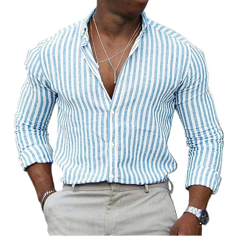 OTTAVIANO Dik Çizgili Pamuk Gömlek