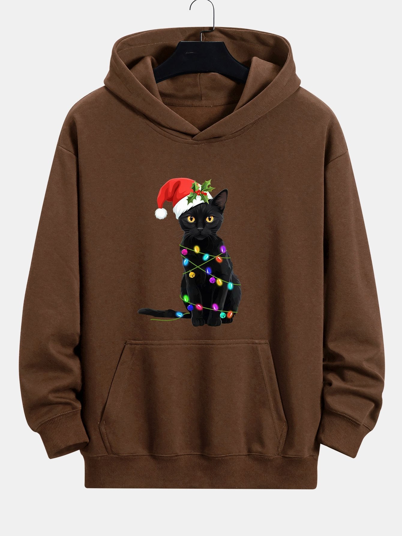 OTTAVIANO Christmas Lights Cat Hoodie
