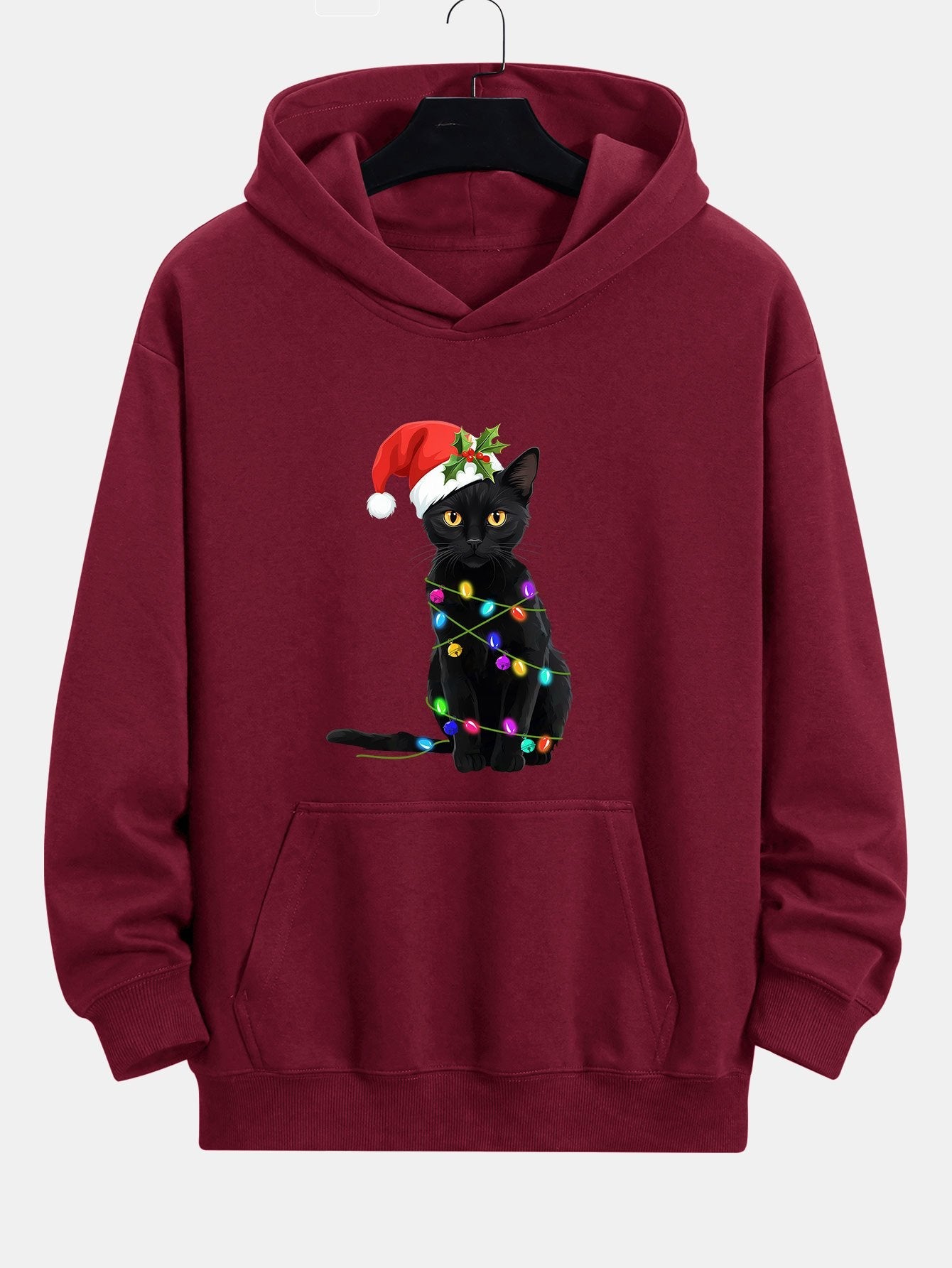 OTTAVIANO Christmas Lights Cat Hoodie
