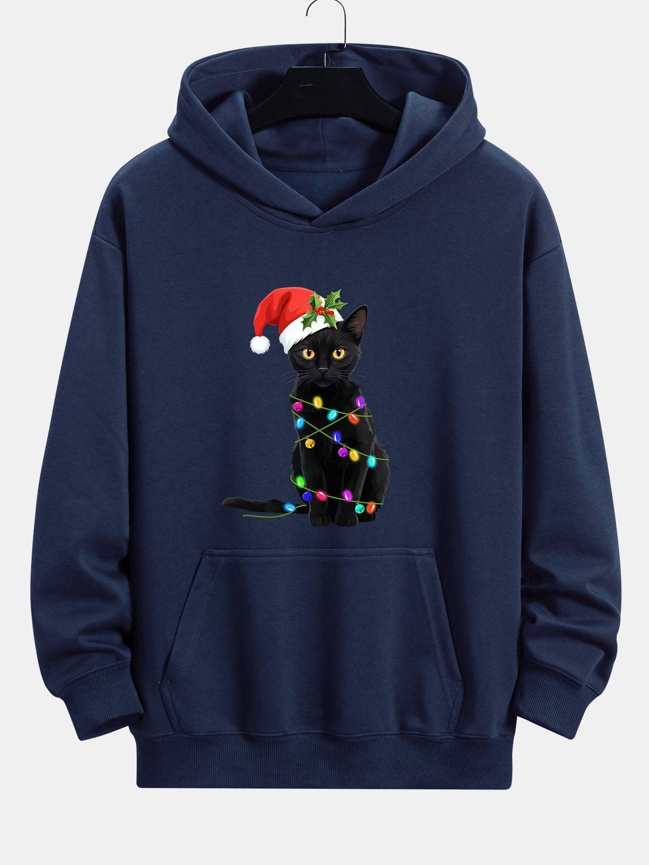 OTTAVIANO Christmas Lights Cat Hoodie