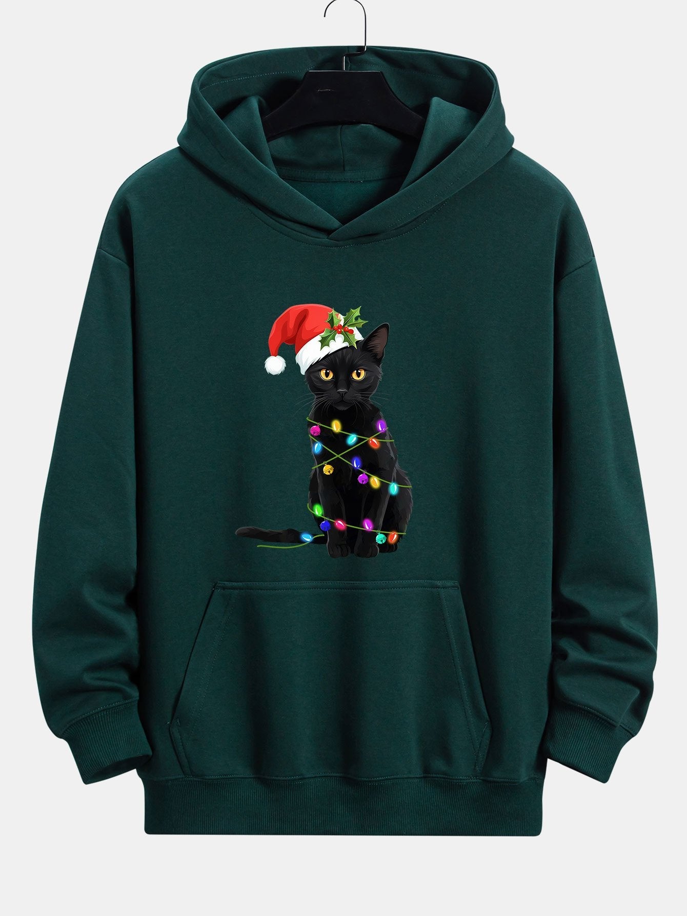 OTTAVIANO Christmas Lights Cat Hoodie