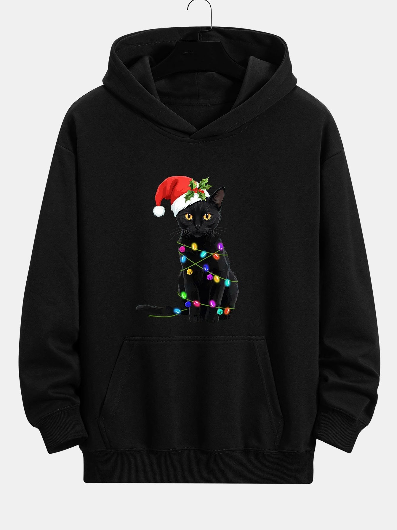 OTTAVIANO Christmas Lights Cat Hoodie