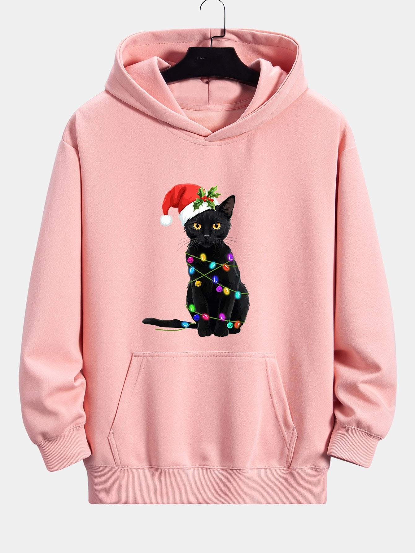 OTTAVIANO Christmas Lights Cat Hoodie